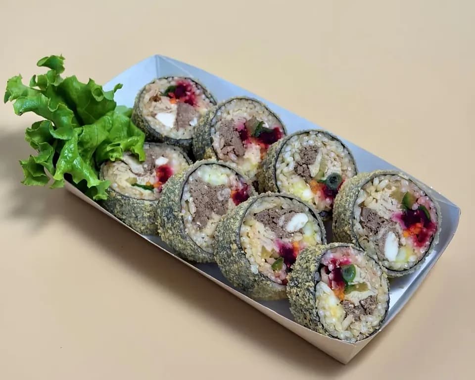 Кимпаб с кровяной колбасой